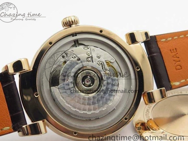 MIROTIME 0722 Neat Da Vinci IW356601 RG MKF 1:1 Best Edition White Dial On Brown Leather Strap A 7230